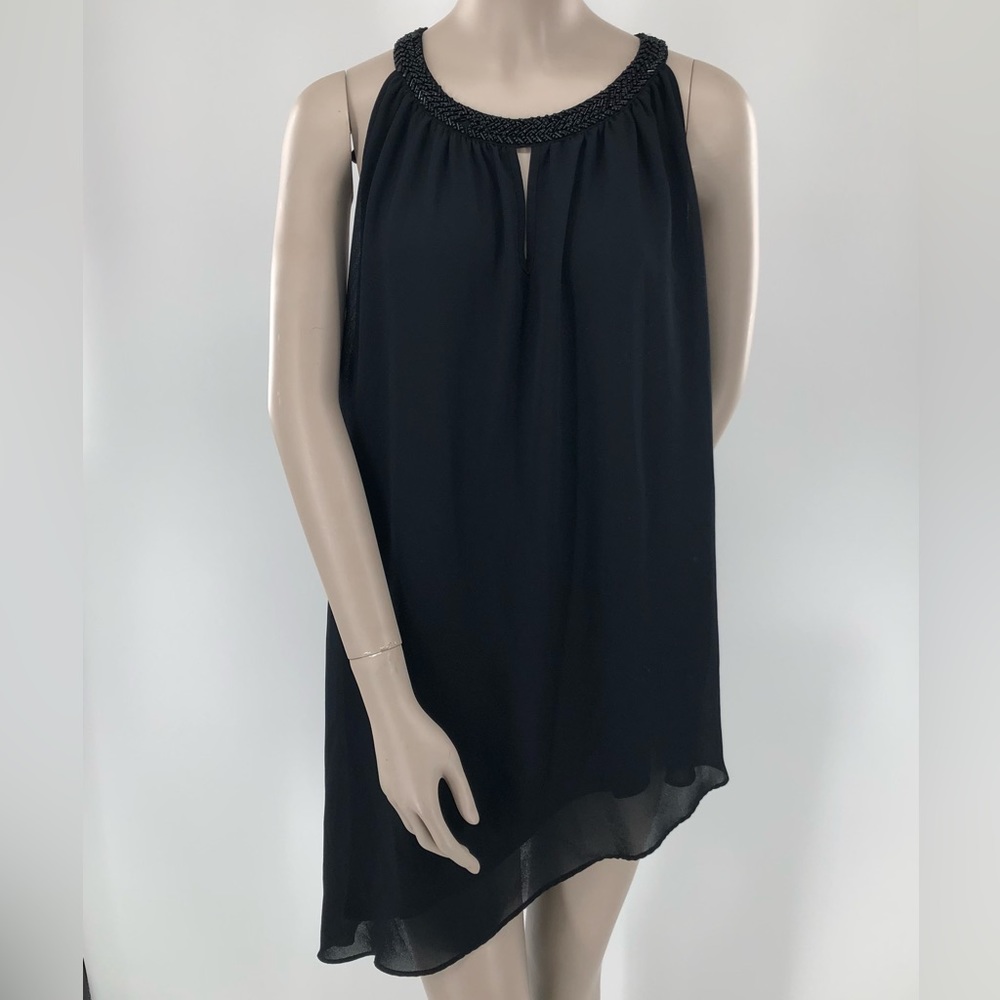 Black Sleeveless Lined A-Line Blouse Size 18/20